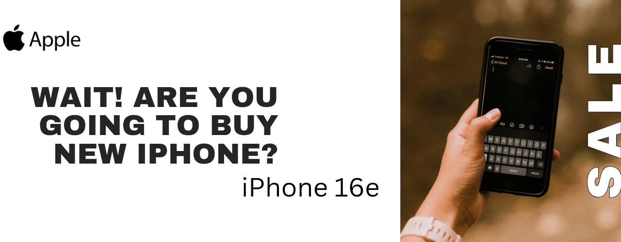 A man holding an iPhone and searching for new iphone 16e